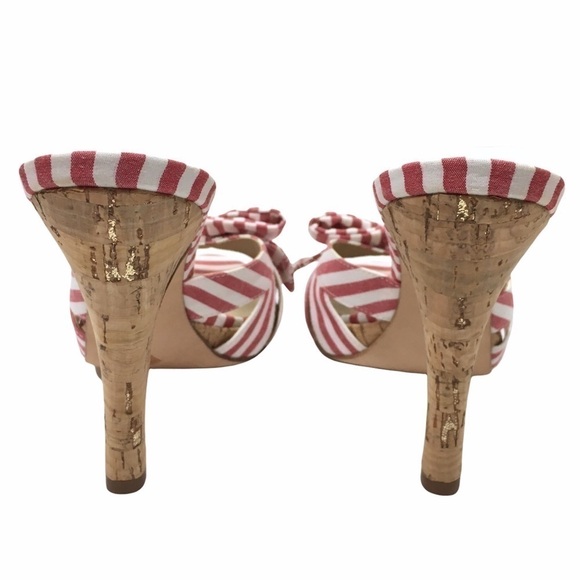 DANIBLACK Bow Heels Striped Patriotic Preppy Minnie Mouse Pinup Style Size 7 - Picture 5 of 16